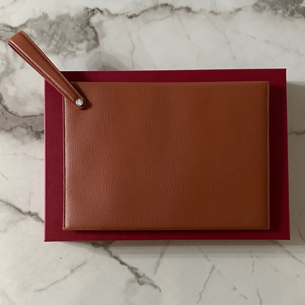 Salvatore Ferragamo Tan Leather Wristlet - Picture 3 of 4